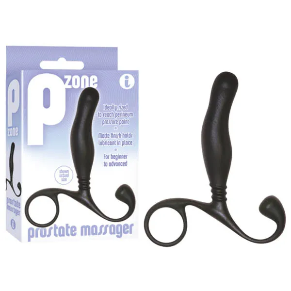 Icon Brands Anal PZone Prostate Massager Black 10 cm Prostate Massager