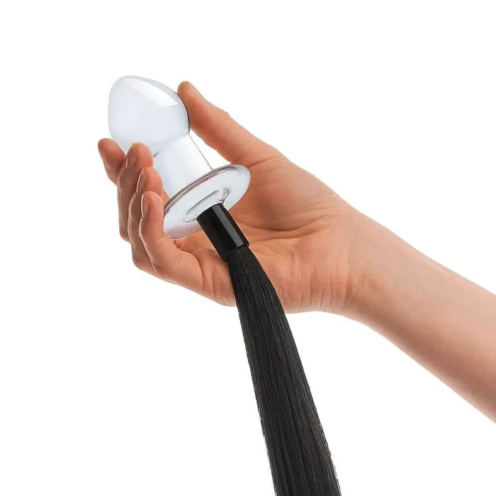 Anal Gls gls 3 Horse Tail Glass Butt Plug