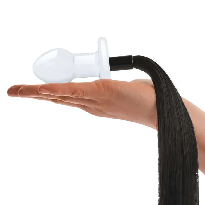 Anal Gls gls 3 Horse Tail Glass Butt Plug