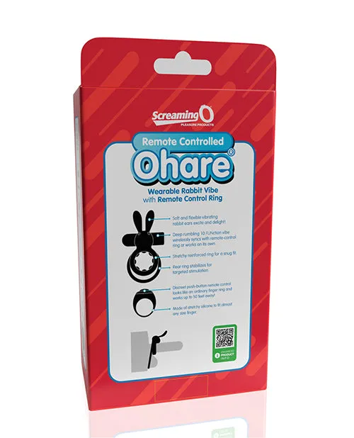Couples Bushman Products Screaming O Ohare Remote Controlled Vibrating Ring