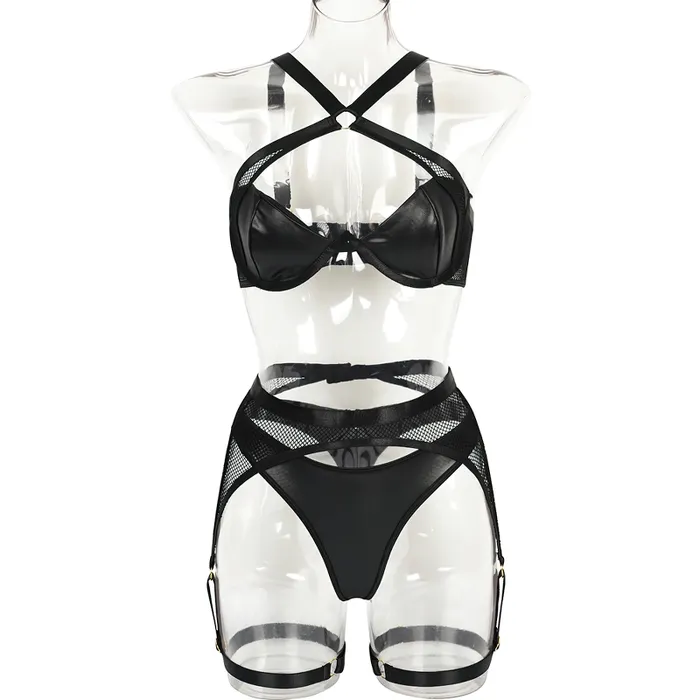 Erotic Female Lace Lingerie Underwear Womens Sexy Black Bra Set Lingerie EVEs SECRETS Anal