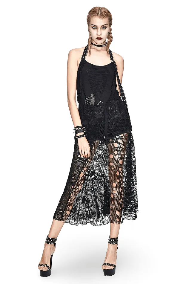 Male Sex Toys EVEs SECRETS Gothic Style Maxi Dress with Skull Pattern And Belt Male Sex Toys EVEs SECRETS Gothic Style Maxi Dress with Skull Pattern And Belt