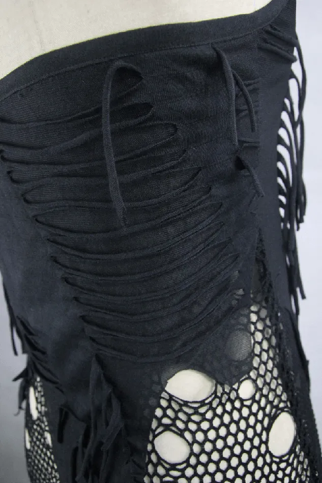 Male Sex Toys EVEs SECRETS Gothic Style Maxi Dress with Skull Pattern And Belt