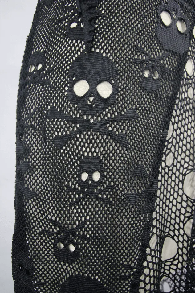 Male Sex Toys EVEs SECRETS Gothic Style Maxi Dress with Skull Pattern And Belt
