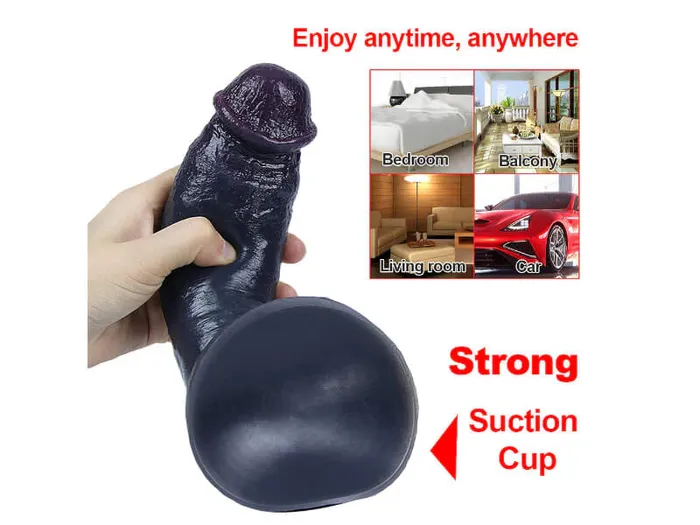 Soft Skin Mushroom Head Black Realistic Dildos Safystyle Dildos Soft Skin Mushroom Head Black Realistic Dildos Safystyle Dildos
