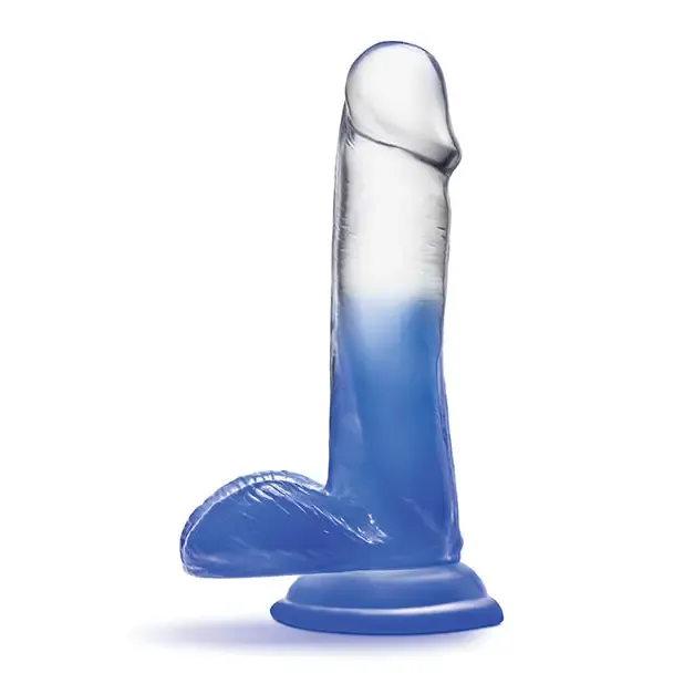 Blush B Yours Stella Blue 6 in Dildo with Balls Suction Cup Blue Blush Dildos Blush B Yours Stella Blue 6 in Dildo with Balls Suction Cup Blue Blush Dildos