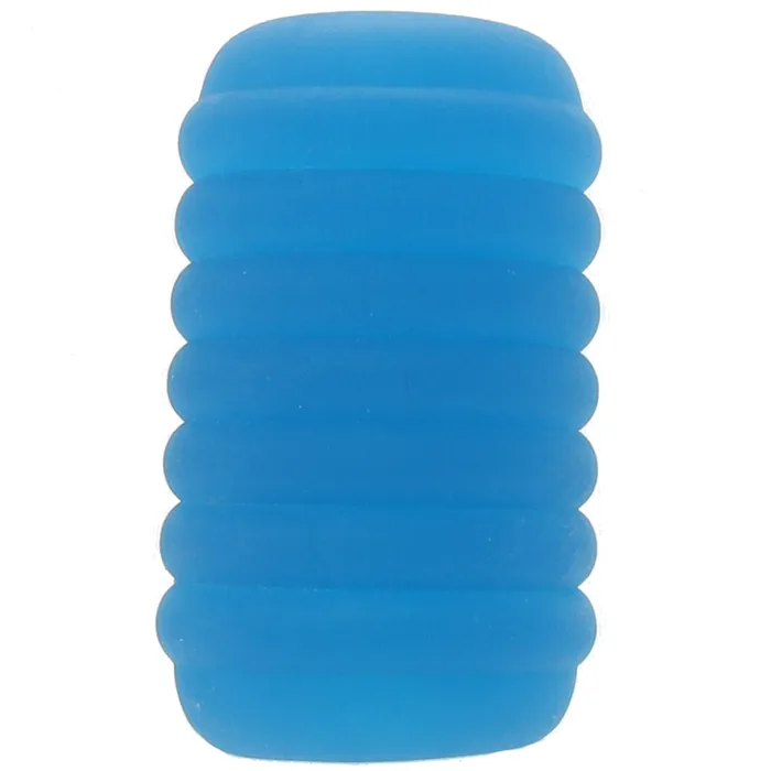 Male Sex Toys CalExotics Pop Sock Ribbed Pocket Stroker in Blue