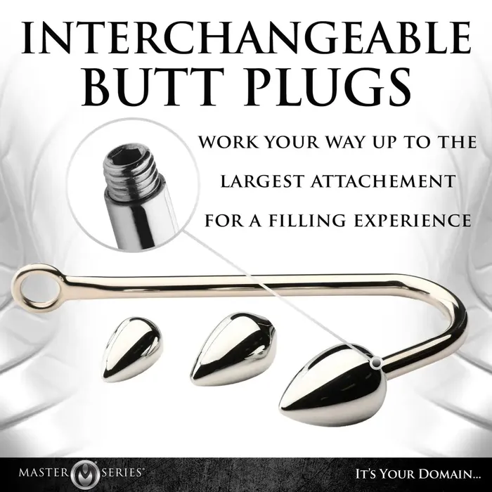 Male Sex Toys XR Brands Anal Hook Trainer With 3 Plugs