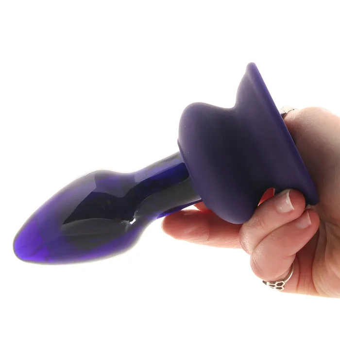 Pipedream Icicles No85 Vibrating Glass Plug in Purple Anal Pipedream Icicles No85 Vibrating Glass Plug in Purple Anal