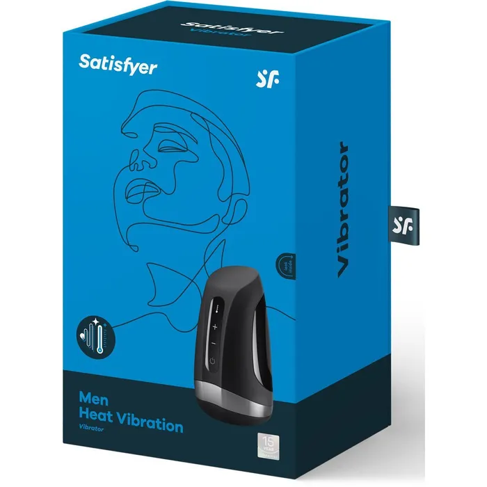Satisfyer Men Warming and Vibrating Masturbator Black Satisfyer Male Sex Toys Satisfyer Men Warming and Vibrating Masturbator Black Satisfyer Male Sex Toys