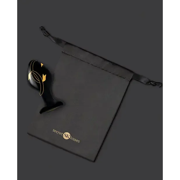 Secret Kisses Glass Plug Black Gold XGEN Products Anal Secret Kisses Glass Plug Black Gold XGEN Products Anal