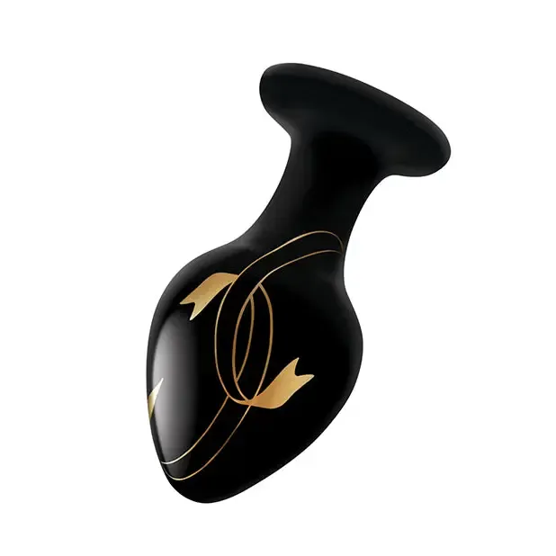 Secret Kisses Glass Plug Black Gold XGEN Products Anal Secret Kisses Glass Plug Black Gold XGEN Products Anal
