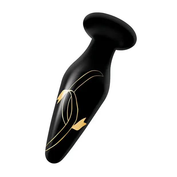 Secret Kisses Glass Plug Black Gold XGEN Products Anal Secret Kisses Glass Plug Black Gold XGEN Products Anal