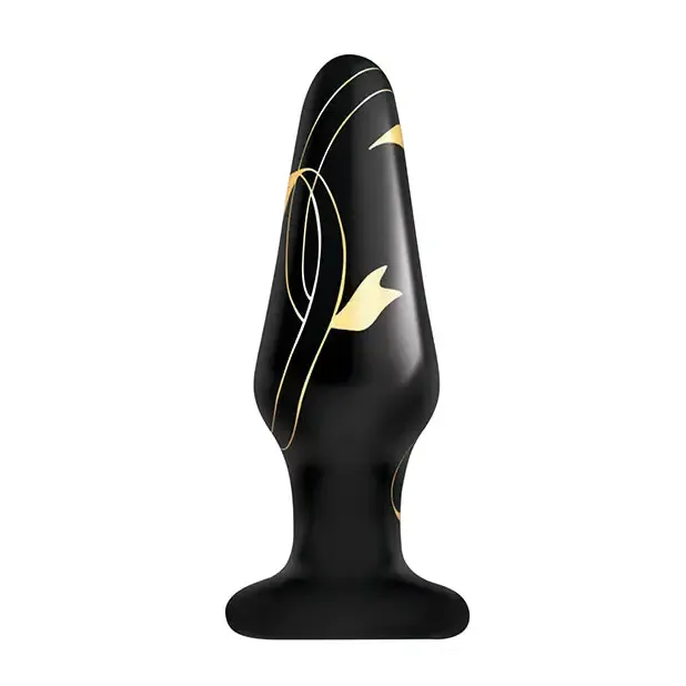 Secret Kisses Glass Plug Black Gold XGEN Products Anal Secret Kisses Glass Plug Black Gold XGEN Products Anal