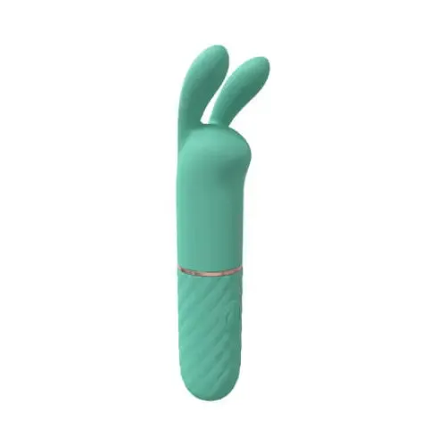 SHOTS AMERICA Female Sex Toys LoveLine Dona 10 Speed Vibrating MiniRabbit Silicone Rechargeable Waterproof Green SHOTS AMERICA Female Sex Toys LoveLine Dona 10 Speed Vibrating MiniRabbit Silicone Rechargeable Waterproof Green