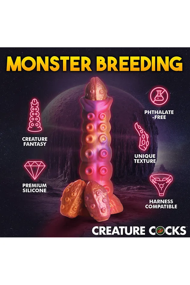 Dildos XR Brands XR Brands Creature Cocks Nymphoid Ovipositor Silicone Dildo Multicolour