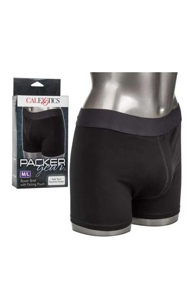 Female Sex Toys Cal Exotics Cal Exotics Packer Gear Boxer Brief w Packing Pouch Assorted Sizes