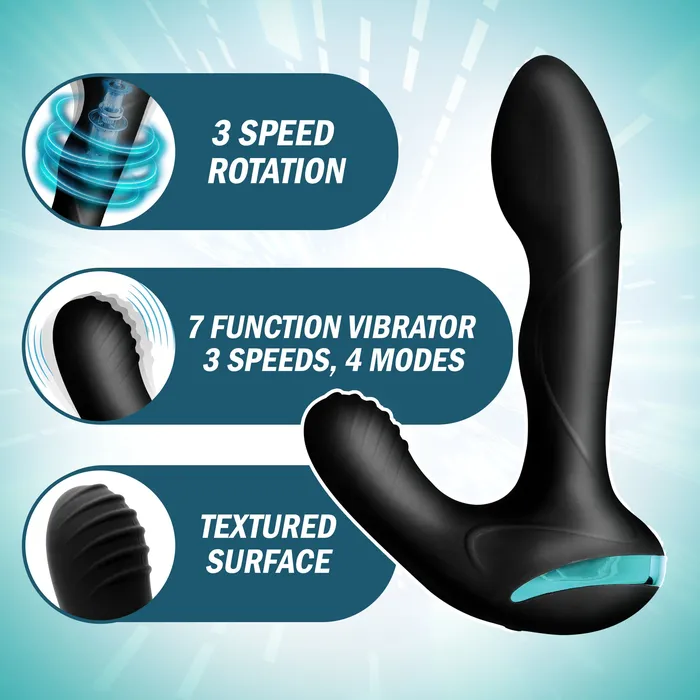 Prostatic Play Male Sex Toys Maverick Rotating Vibrating Silicone Prostate Stimulator