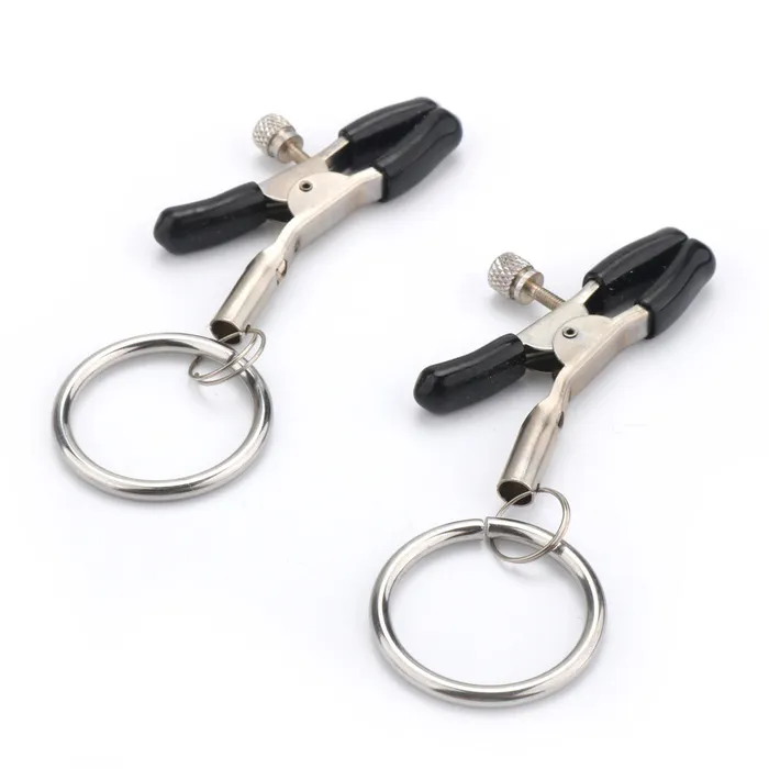 Vibrators 4 Styles 1 pices fantaisie mamelon pinces pinces poitrine avec chane en mtal BDSM adulte jouets sexuels pour femmes argent noir avec cloche LAZADASEXTOYS