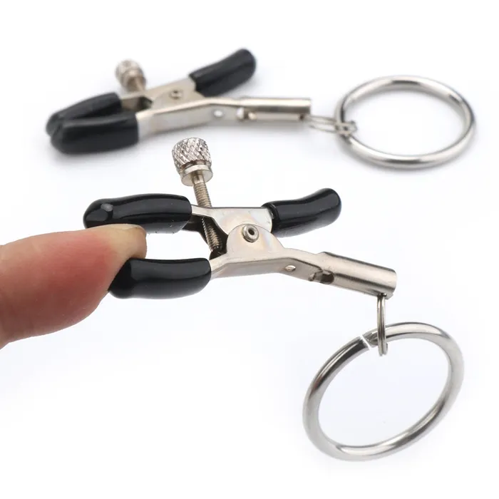 Vibrators 4 Styles 1 pices fantaisie mamelon pinces pinces poitrine avec chane en mtal BDSM adulte jouets sexuels pour femmes argent noir avec cloche LAZADASEXTOYS