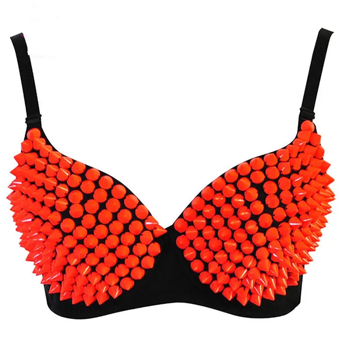 Vibrators LAZADASEXTOYS New Purple Candy Color Punk Spike Stud Rivet Sujetadores Push Up Soutien Gorge Sexy Bra Women Bralette Brassiere25