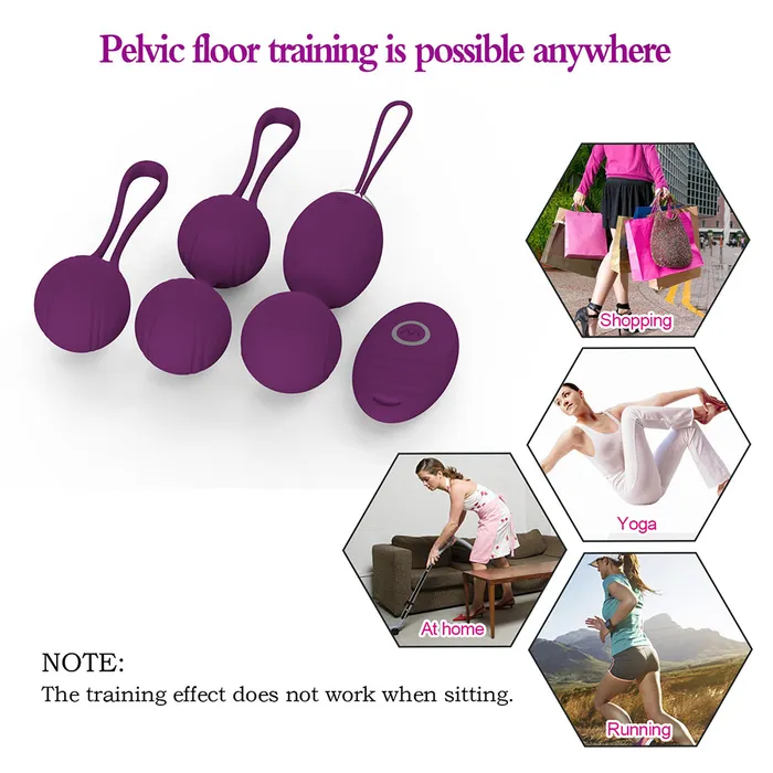 Dildos YOSPOSS Doctor Recommended Pelvic Floor 10 Vibration Modes Ben Wa Balls with Loop