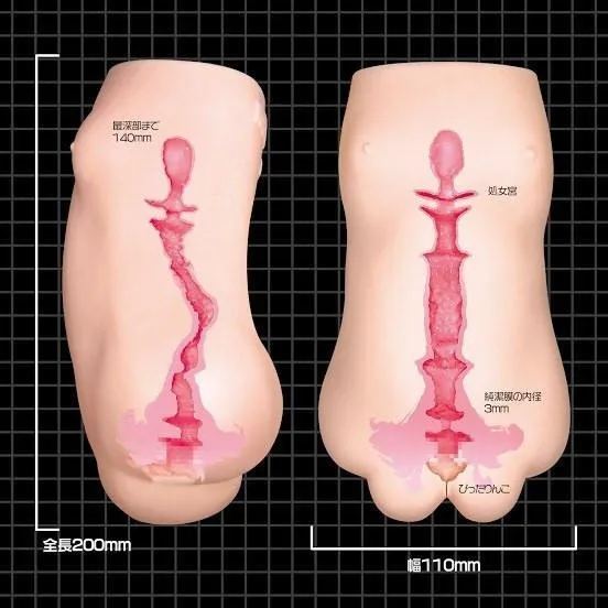 Magic Eyes Male Sex Toys Magic Eyes Virgin Palace Hybrid Onahole Masturbator Beige