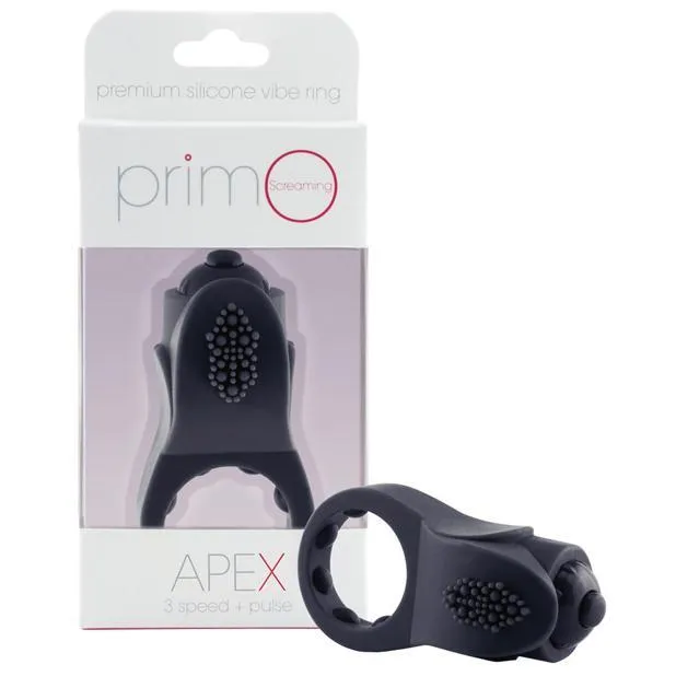 Male Sex Toys TheScreamingO PrimO Apex Premium Vibrating Silicone Cock Ring Black TheScreamingO Male Sex Toys TheScreamingO PrimO Apex Premium Vibrating Silicone Cock Ring Black TheScreamingO