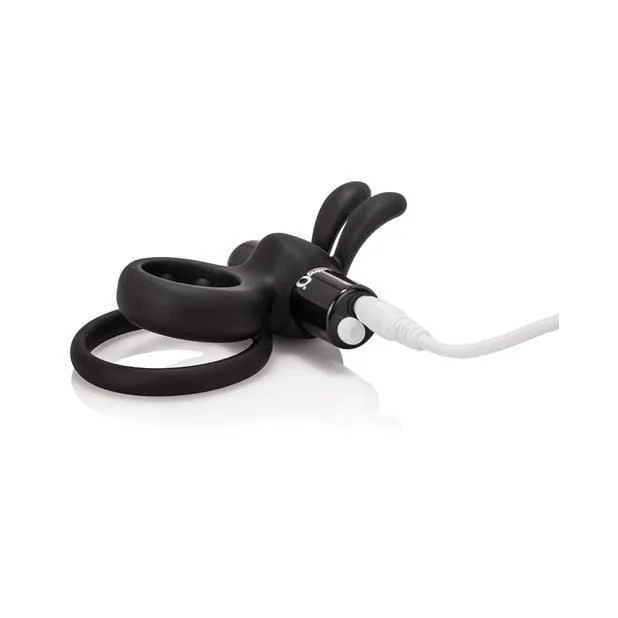 TheScreamingO The Screaming O Charged Ohare Rechargeable Wearable Rabbit Cock Ring Black Vibrators