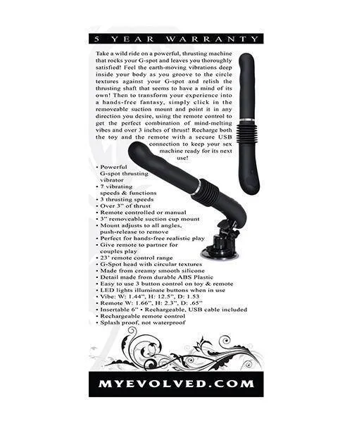 Vibrators Evolved Novelties INC Evolved G Force Thruster Black