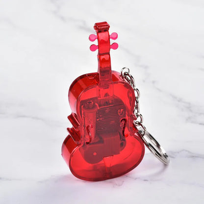 Creative Music Keychain Megaphone Music Box Music Box Mini Color Mechanical Metal Clockwork Music Box with Screws Keychain