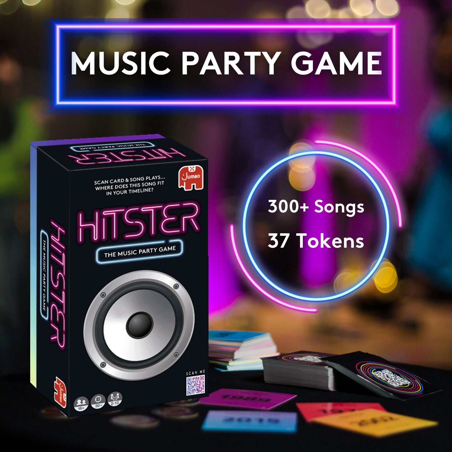 Hitster - the Music Party Card Game, Fun Music Card Game, 2-10 Players