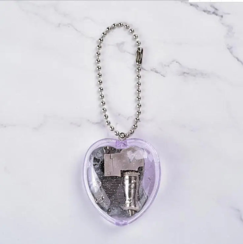 Creative Music Keychain Megaphone Music Box Music Box Mini Color Mechanical Metal Clockwork Music Box with Screws Keychain