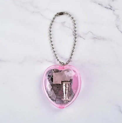 Creative Music Keychain Megaphone Music Box Music Box Mini Color Mechanical Metal Clockwork Music Box with Screws Keychain