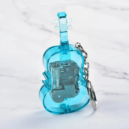 Creative Music Keychain Megaphone Music Box Music Box Mini Color Mechanical Metal Clockwork Music Box with Screws Keychain