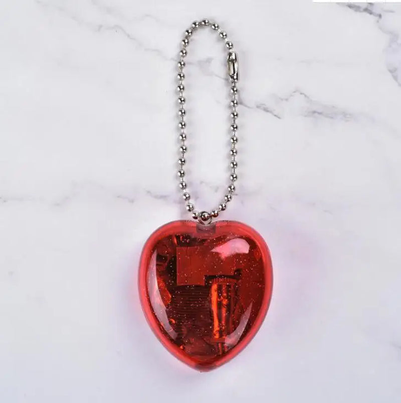 Creative Music Keychain Megaphone Music Box Music Box Mini Color Mechanical Metal Clockwork Music Box with Screws Keychain