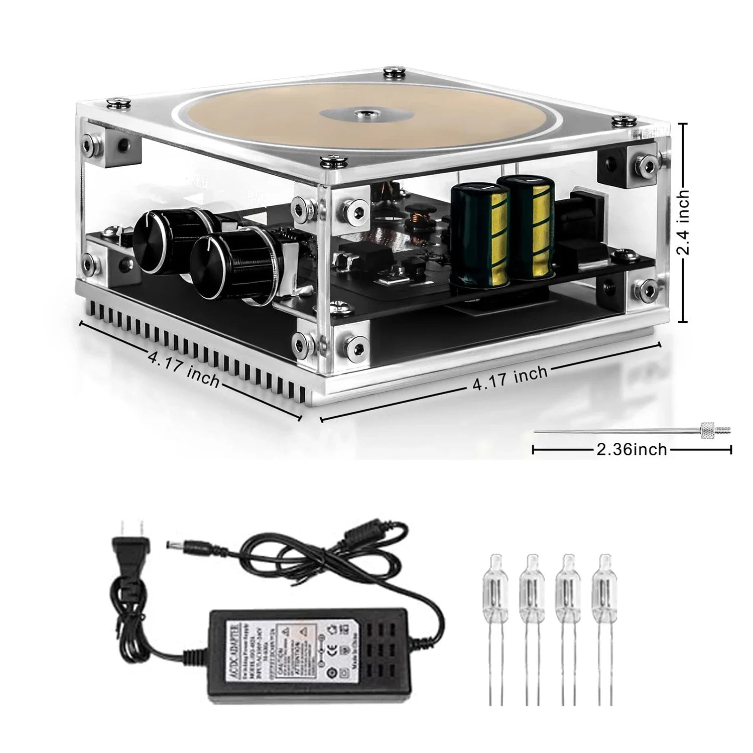 Bluetooth Musical Tesla Coil, Touchable Artificial Lightning Spark Gap Arc Generator Science Teaching Experiment Model