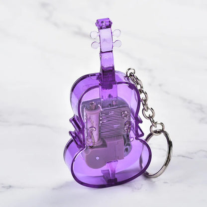 Creative Music Keychain Megaphone Music Box Music Box Mini Color Mechanical Metal Clockwork Music Box with Screws Keychain