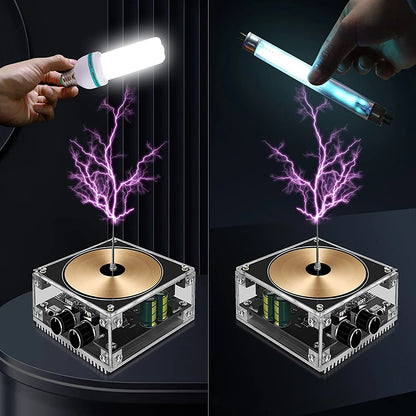 Bluetooth Musical Tesla Coil, Touchable Artificial Lightning Spark Gap Arc Generator Science Teaching Experiment Model