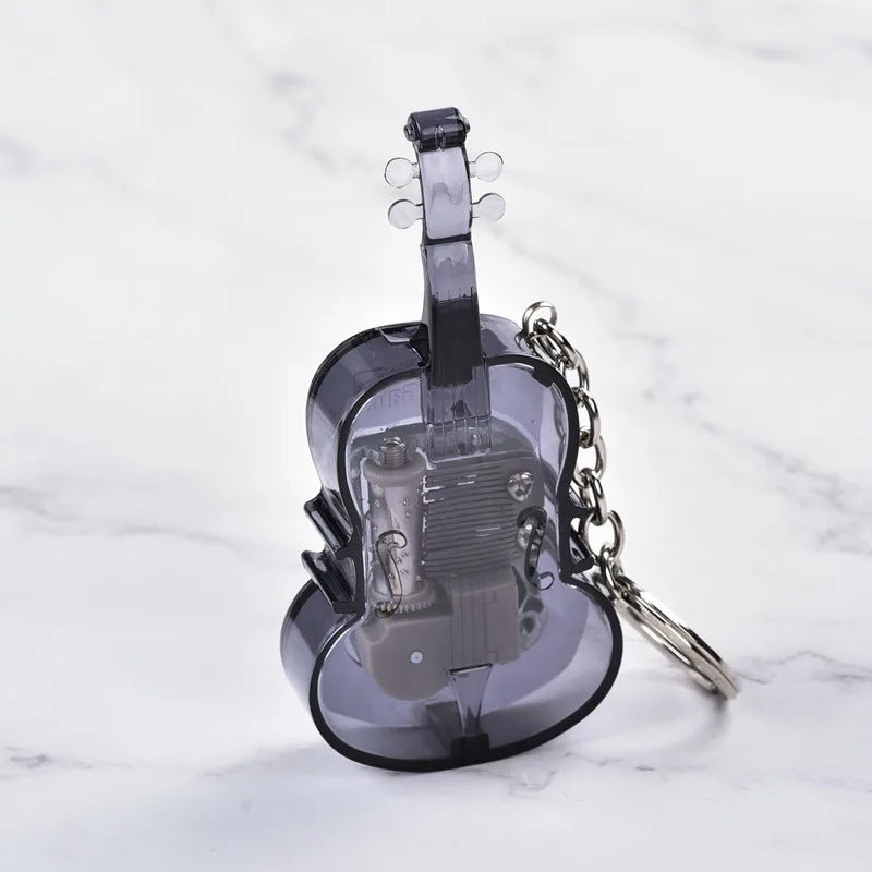 Creative Music Keychain Megaphone Music Box Music Box Mini Color Mechanical Metal Clockwork Music Box with Screws Keychain