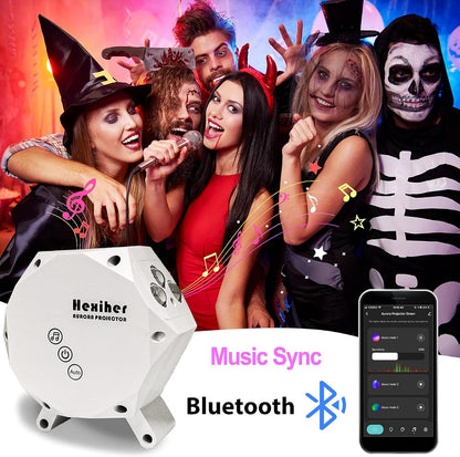 Galaxy Star Night Light Projector 2.0 Green Star,Northern Lights Aurora Projector with Bluetooth Speaker,App Control,Compatible with Alexa Google Home,Ceiling Skylight for Bedroom,Party Decor